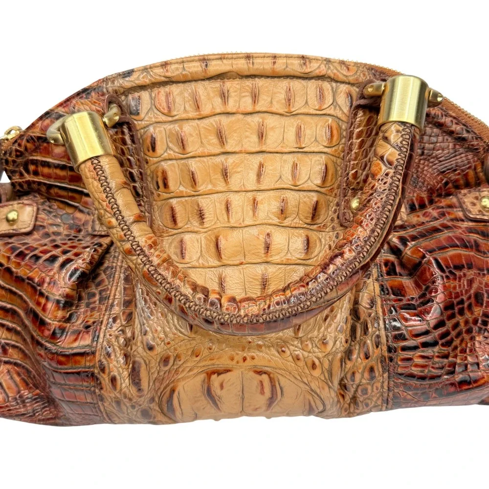 Brahmin croc embossed